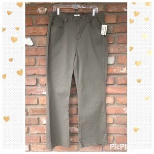 Straight Leg Comfort Stretch Brown Jeans Pants Christopher & Banks Size 14